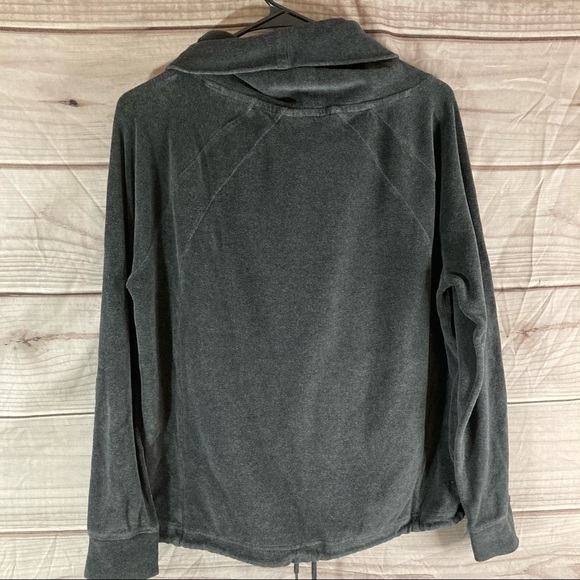 Athleta Grey Velour Cowl Tunnel Neck Pullover - Picture 10 of 12